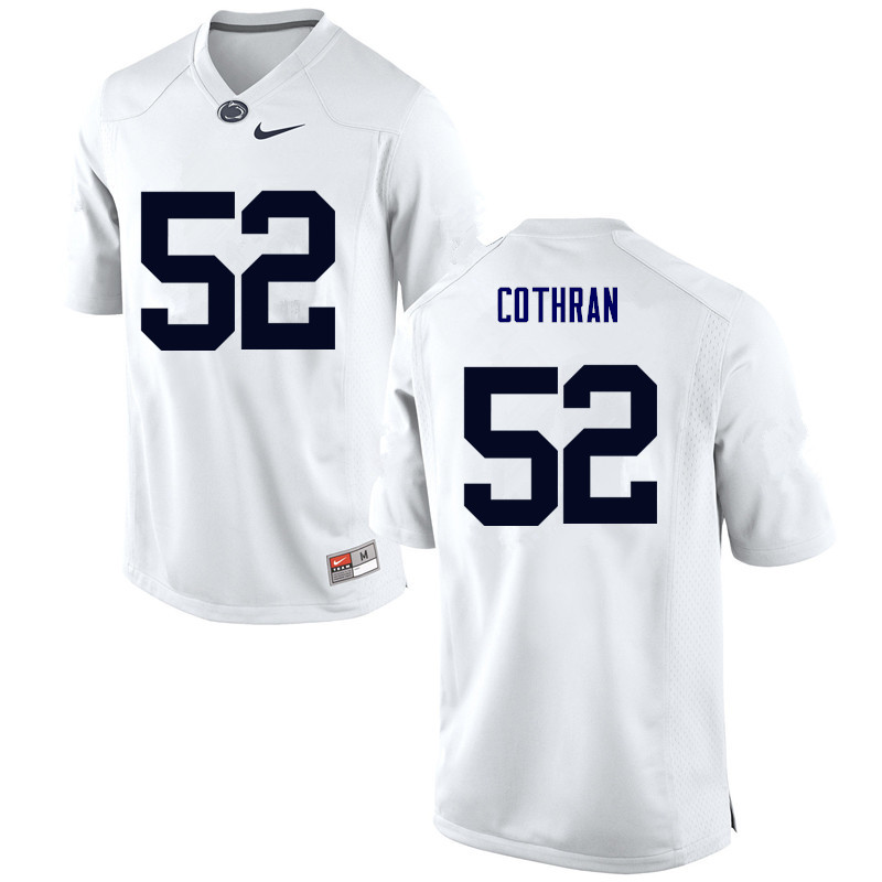 Men Penn State Nittany Lions #52 Curtis Cothran College Football Jerseys-White